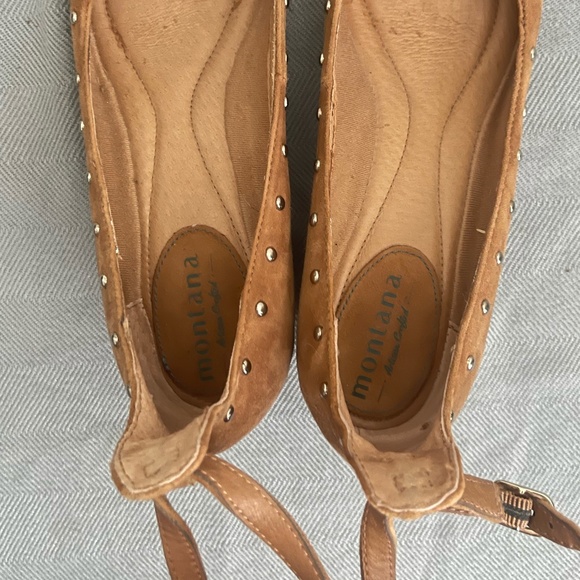 Montana Mary Jane women's shoes camel color suede size 8m - Picture 8 of 15